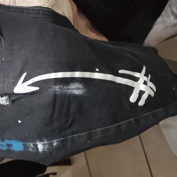 Rutherford mens painted black 👖 jeans - Picture 12 of 13